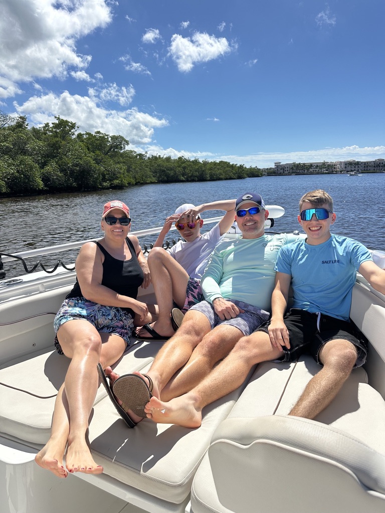 Riddle family on the water, Marco Island